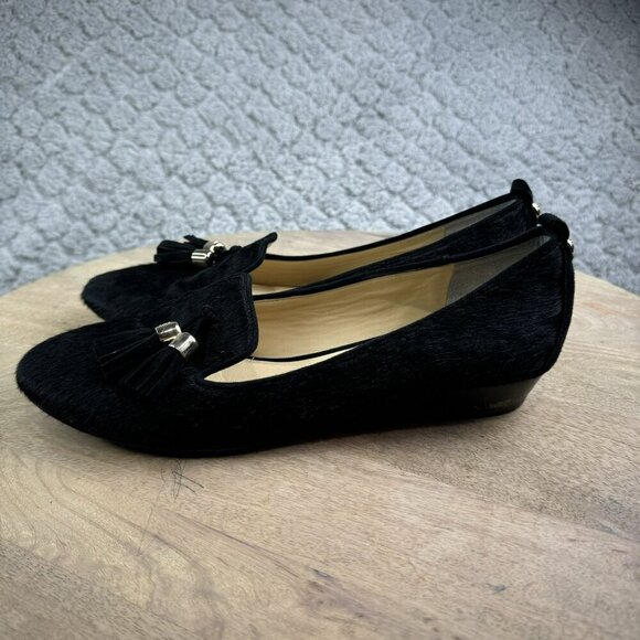 VC Signature Nancy Flats Black Haircalf Tassel Loafers 8M / 38 Womens Shoes - Picture 8 of 9
